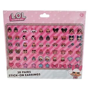 LOL Surprise Stick On Earrings 30 Pairs of Stick On Earrings LOL Surprise Sticke